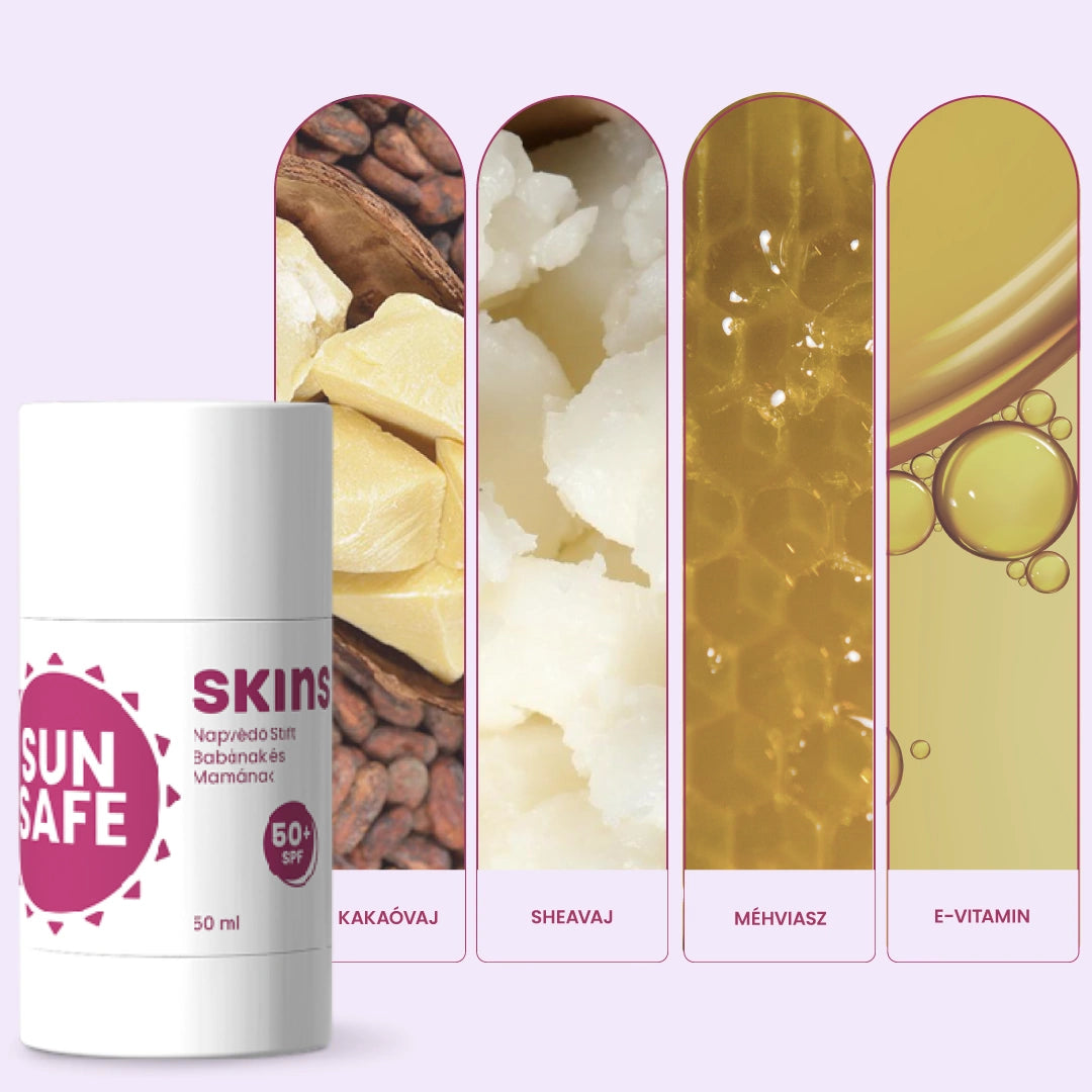 SKINS SunSafe SPF50+ Napvédő Stift Babának és Mamának 50ml